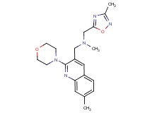 N-methyl-1-(7-methyl-2-morpholin-4-ylquinolin-3-yl)-N-[(3-methyl-1,2,4-oxadiazol-5-yl)methyl]methanamine