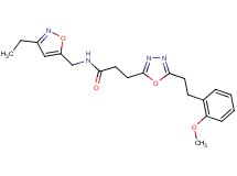 N-[(3-ethyl-5-isoxazolyl)methyl]-3-{5-[2-(2-methoxyphenyl)ethyl]-1,3,4-oxadiazol-2-yl}propanamide