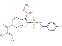 methyl 2-{[(4-fluorobenzyl)amino]sulfonyl}-6-[(2E)-2-methyl-2-butenoyl]-4,5,6,7-tetrahydrothieno[2,3-c]pyridine-3-carboxylate