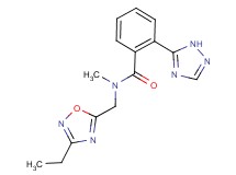 N-[(3-ethyl-1,2,4-oxadiazol-5-yl)methyl]-N-methyl-2-(1H-1,2,4-triazol-5-yl)benzamide