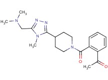 1-{2-[(4-{5-[(dimethylamino)methyl]-4-methyl-4H-1,2,4-triazol-3-yl}piperidin-1-yl)carbonyl]phenyl}ethanone