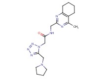 N-[(4-methyl-5,6,7,8-tetrahydroquinazolin-2-yl)methyl]-2-[5-(pyrrolidin-1-ylmethyl)-1H-tetrazol-1-yl]acetamide