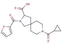 8-(cyclopropylcarbonyl)-2-(2-furoyl)-2,8-diazaspiro[4.5]decane-3-carboxylic acid