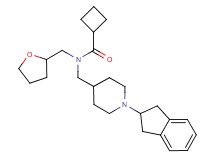 N-{[1-(2,3-dihydro-1H-inden-2-yl)piperidin-4-yl]methyl}-N-(tetrahydrofuran-2-ylmethyl)cyclobutanecarboxamide