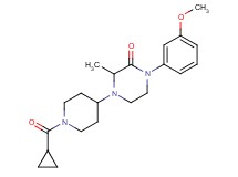 4-[1-(cyclopropylcarbonyl)piperidin-4-yl]-1-(3-methoxyphenyl)-3-methylpiperazin-2-one