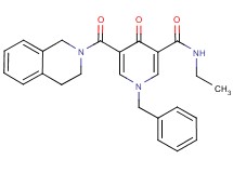 1-benzyl-5-(3,4-dihydro-2(1H)-isoquinolinylcarbonyl)-N-ethyl-4-oxo-1,4-dihydro-3-pyridinecarboxamide