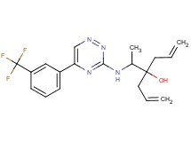 4-[1-({5-[3-(trifluoromethyl)phenyl]-1,2,4-triazin-3-yl}amino)ethyl]-1,6-heptadien-4-ol