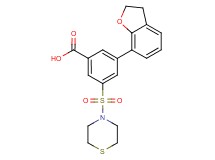 3-(2,3-dihydro-1-benzofuran-7-yl)-5-(thiomorpholin-4-ylsulfonyl)benzoic acid