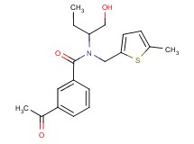 3-acetyl-N-[1-(hydroxymethyl)propyl]-N-[(5-methyl-2-thienyl)methyl]benzamide