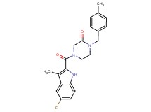 4-[(5-fluoro-3-methyl-1H-indol-2-yl)carbonyl]-1-(4-methylbenzyl)-2-piperazinone