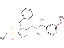 N-{[1-benzyl-2-(ethylsulfonyl)-1H-imidazol-5-yl]methyl}-1-(3-methoxyphenyl)-N-methylethanamine