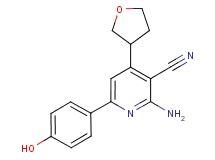 2-amino-6-(4-hydroxyphenyl)-4-(tetrahydrofuran-3-yl)nicotinonitrile