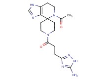 3-[3-(5-acetyl-1,5,6,7-tetrahydro-1'H-spiro[imidazo[4,5-c]pyridine-4,4'-piperidin]-1'-yl)-3-oxopropyl]-1H-1,2,4-triazol-5-amine