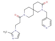 9-[3-(2-methyl-1H-imidazol-1-yl)propanoyl]-2-(pyridin-4-ylmethyl)-2,9-diazaspiro[5.5]undecan-3-one