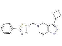 3-cyclobutyl-5-[(2-phenyl-1,3-thiazol-5-yl)methyl]-4,5,6,7-tetrahydro-1H-pyrazolo[4,3-c]pyridine