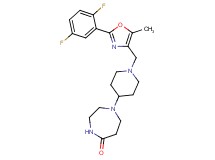 1-(1-{[2-(2,5-difluorophenyl)-5-methyl-1,3-oxazol-4-yl]methyl}-4-piperidinyl)-1,4-diazepan-5-one