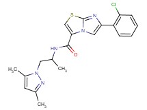 6-(2-chlorophenyl)-N-[2-(3,5-dimethyl-1H-pyrazol-1-yl)-1-methylethyl]imidazo[2,1-b][1,3]thiazole-3-carboxamide