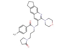 4-methyl-N-{[2-(4-morpholinyl)-7,8-dihydro-6H-cyclopenta[g]quinolin-3-yl]methyl}-N-[3-(2-oxo-1-pyrrolidinyl)propyl]benzamide