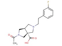 (3aR*,6aR*)-2-acetyl-5-[2-(3-fluorophenyl)ethyl]hexahydropyrrolo[3,4-c]pyrrole-3a(1H)-carboxylic acid