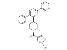 4-{1-[(2-methyl-1,3-thiazol-4-yl)carbonyl]-4-piperidinyl}-5-phenyl-2-(3-pyridinyl)pyrimidine
