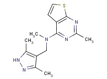 N-[(3,5-dimethyl-1H-pyrazol-4-yl)methyl]-N,2-dimethylthieno[2,3-d]pyrimidin-4-amine