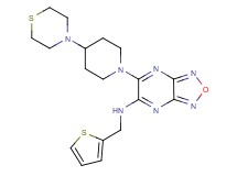 N-(2-thienylmethyl)-6-[4-(4-thiomorpholinyl)-1-piperidinyl][1,2,5]oxadiazolo[3,4-b]pyrazin-5-amine