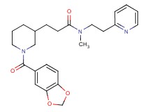 3-[1-(1,3-benzodioxol-5-ylcarbonyl)-3-piperidinyl]-N-methyl-N-[2-(2-pyridinyl)ethyl]propanamide