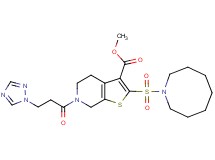 methyl 2-(1-azocanylsulfonyl)-6-[3-(1H-1,2,4-triazol-1-yl)propanoyl]-4,5,6,7-tetrahydrothieno[2,3-c]pyridine-3-carboxylate