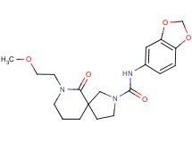 N-1,3-benzodioxol-5-yl-7-(2-methoxyethyl)-6-oxo-2,7-diazaspiro[4.5]decane-2-carboxamide