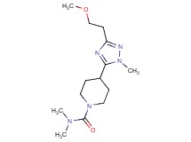 4-[3-(2-methoxyethyl)-1-methyl-1H-1,2,4-triazol-5-yl]-N,N-dimethylpiperidine-1-carboxamide
