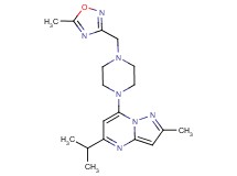 5-isopropyl-2-methyl-7-{4-[(5-methyl-1,2,4-oxadiazol-3-yl)methyl]-1-piperazinyl}pyrazolo[1,5-a]pyrimidine