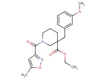 ethyl 3-(3-methoxybenzyl)-1-[(5-methyl-3-isoxazolyl)carbonyl]-3-piperidinecarboxylate