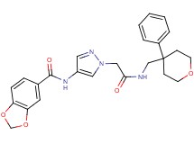N-[1-(2-oxo-2-{[(4-phenyltetrahydro-2H-pyran-4-yl)methyl]amino}ethyl)-1H-pyrazol-4-yl]-1,3-benzodioxole-5-carboxamide