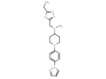 N-[(5-ethyl-1,3,4-oxadiazol-2-yl)methyl]-N-methyl-1-[4-(1H-pyrazol-1-yl)phenyl]-4-piperidinamine