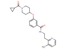 3-{[1-(cyclopropylcarbonyl)-4-piperidinyl]oxy}-N-[2-(3-methyl-2-pyridinyl)ethyl]benzamide