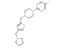 5-fluoro-2-(4-{[4-(pyrrolidin-1-ylmethyl)-2-thienyl]methyl}piperazin-1-yl)pyrimidine