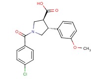 (3S*,4R*)-1-(4-chlorobenzoyl)-4-(3-methoxyphenyl)pyrrolidine-3-carboxylic acid
