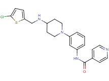 N-[3-(4-{[(5-chloro-2-thienyl)methyl]amino}-1-piperidinyl)phenyl]isonicotinamide