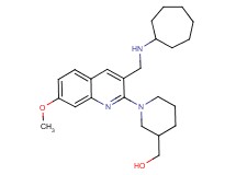 (1-{3-[(cycloheptylamino)methyl]-7-methoxy-2-quinolinyl}-3-piperidinyl)methanol