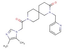 9-[(4,5-dimethyl-1H-imidazol-1-yl)acetyl]-2-(pyridin-2-ylmethyl)-2,9-diazaspiro[5.5]undecan-3-one
