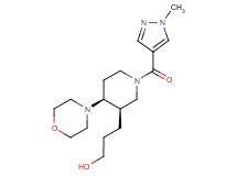 3-{(3R*,4S*)-1-[(1-methyl-1H-pyrazol-4-yl)carbonyl]-4-morpholin-4-ylpiperidin-3-yl}propan-1-ol