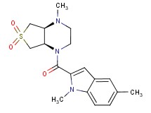(4aS*,7aR*)-1-[(1,5-dimethyl-1H-indol-2-yl)carbonyl]-4-methyloctahydrothieno[3,4-b]pyrazine 6,6-dioxide