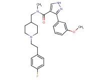 N-({1-[2-(4-fluorophenyl)ethyl]-4-piperidinyl}methyl)-3-(3-methoxyphenyl)-N-methyl-1H-pyrazole-4-carboxamide