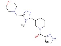 4-({4-methyl-5-[1-(1H-pyrazol-3-ylcarbonyl)piperidin-3-yl]-4H-1,2,4-triazol-3-yl}methyl)morpholine