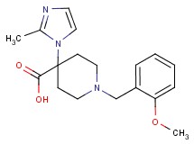 1-(2-methoxybenzyl)-4-(2-methyl-1H-imidazol-1-yl)piperidine-4-carboxylic acid