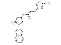 3-(2-amino-1,3-thiazol-4-yl)-N-[1-(2,3-dihydro-1H-inden-2-yl)-5-oxo-3-pyrrolidinyl]propanamide