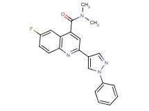 6-fluoro-N,N-dimethyl-2-(1-phenyl-1H-pyrazol-4-yl)quinoline-4-carboxamide