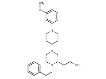 2-[4-[1-(3-methoxyphenyl)-4-piperidinyl]-1-(2-phenylethyl)-2-piperazinyl]ethanol
