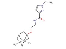 N-{2-[(3,5-dimethyl-1-adamantyl)oxy]ethyl}-1-ethyl-1H-pyrazole-3-carboxamide