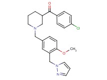 (4-chlorophenyl){1-[4-methoxy-3-(1H-pyrazol-1-ylmethyl)benzyl]-3-piperidinyl}methanone